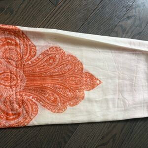 Orange and Cream Patterned Fabric